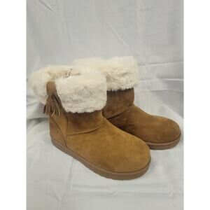 Cliffs By White Mountain Insulated Suede & Fur Boots Women Size 7.5M 7 1/2 M NWT